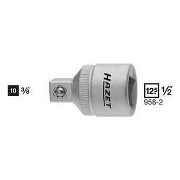 Hazet 958-2 Dopsleuteladapter Aandrijving 1/2 (12.5 mm) Uitvoering 3/8 (10 mm) 36 mm 1 stuk(s) Hazet 958-2 Dopsleuteladapter Aandrijving 1/2 (12.5 mm) Uitvoering 3/8 (10 mm) 36 mm 1 stuk(s)