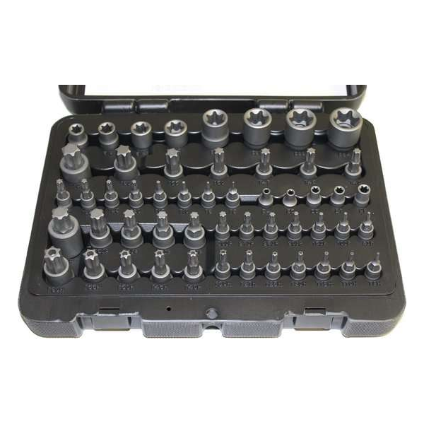 Uitgebreide Torx doppenset met in- en uitwendige torx, 52 delig, Normex Uitgebreide Torx doppenset met in- en uitwendige torx, 52 delig, Normex