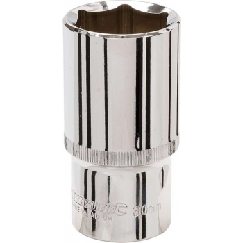 Silverline Diepe 1/2" Metrische Dop - 30 mm.