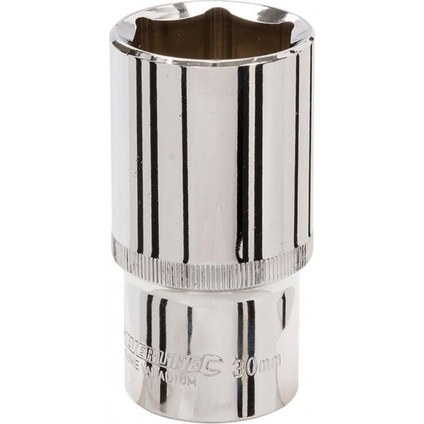 Silverline Diepe 1/2" Metrische Dop - 30 mm.