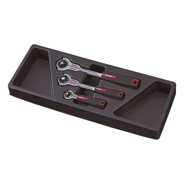 Huvema 1/2'' & 1/4'' & 3/8'' 72-tands flexibele Ratelset PA4033T, 3-delig Huvema 1/2'' & 1/4'' & 3/8'' 72-tands flexibele Ratelset PA4033T, 3-delig