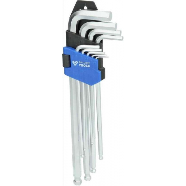 BRILLIANT TOOLS 9-delige Inbussleutelset met kogelkop BRILLIANT TOOLS 9-delige Inbussleutelset met kogelkop