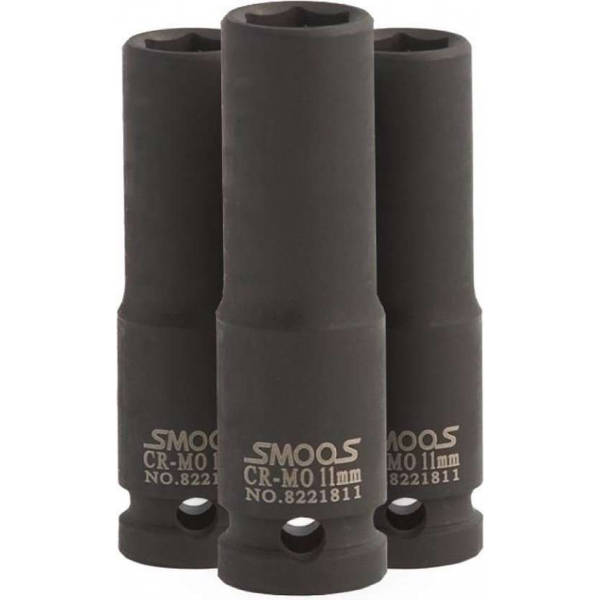 Smoos® Lange krachtdop 17 mm 3/8 opname - 3 stuks Smoos® Lange krachtdop 17 mm 3/8 opname - 3 stuks
