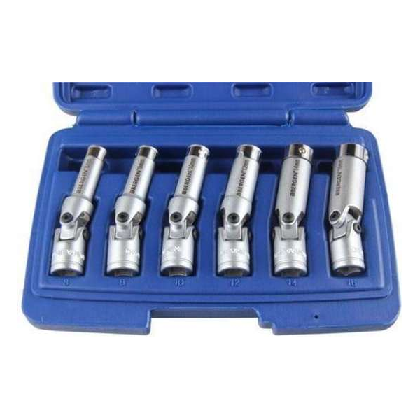 Gloeibougie/ gloeiplug doppenset 3/8" 6-delig Gloeibougie/ gloeiplug doppenset 3/8" 6-delig