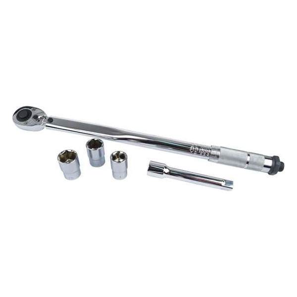 5 Delige Momentsleutel set 40 - 210 Nm 1/2" Incl. Dop (17, 19 en 21 mm) + 125 mm Verlengstuk 5 Delige Momentsleutel set 40 - 210 Nm 1/2" Incl. Dop (17, 19 en 21 mm) + 125 mm Verlengstuk