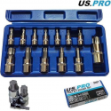 Torx doppenset 1/4", 3/8" en 1/2" 13-delig