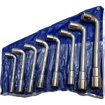 Haakse Sleutel pijp Pijpsleutel Pijpsleutels set 8 delig 8 - 19 mm L-Vorm Carbon staal