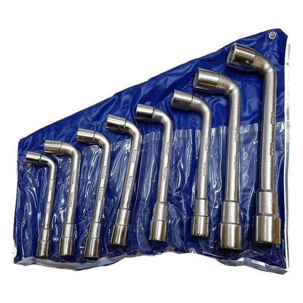 Haakse Sleutel pijp Pijpsleutel Pijpsleutels set 8 delig 8 - 19 mm L-Vorm Carbon staal Haakse Sleutel pijp Pijpsleutel Pijpsleutels set 8 delig 8 - 19 mm L-Vorm Carbon staal