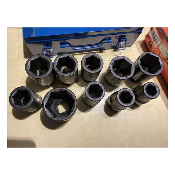zware slagdoppenset 10 delig Stahlkaiser 22-50mm in metalen koffer zware slagdoppenset 10 delig Stahlkaiser 22-50mm in metalen koffer