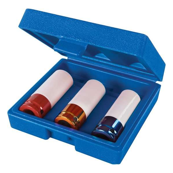 Silverline Slagmoerdoppenset, 3 Stuks. 1/2" / 17, 19 en 21 mm. Silverline Slagmoerdoppenset, 3 Stuks. 1/2" / 17, 19 en 21 mm.