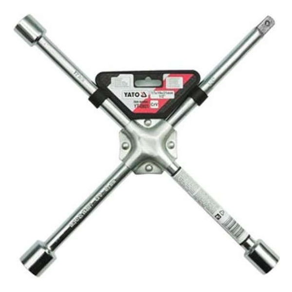 Yato - Kruissleutel met versteviging -17-19-21-1/2" Yato - Kruissleutel met versteviging -17-19-21-1/2"