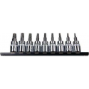 Torx doppenset met boring 3/8" 9-delig