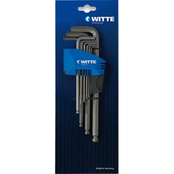 Inbussleutelset kogel 1.5-10mm (9dlg) Witte Inbussleutelset kogel 1.5-10mm (9dlg) Witte