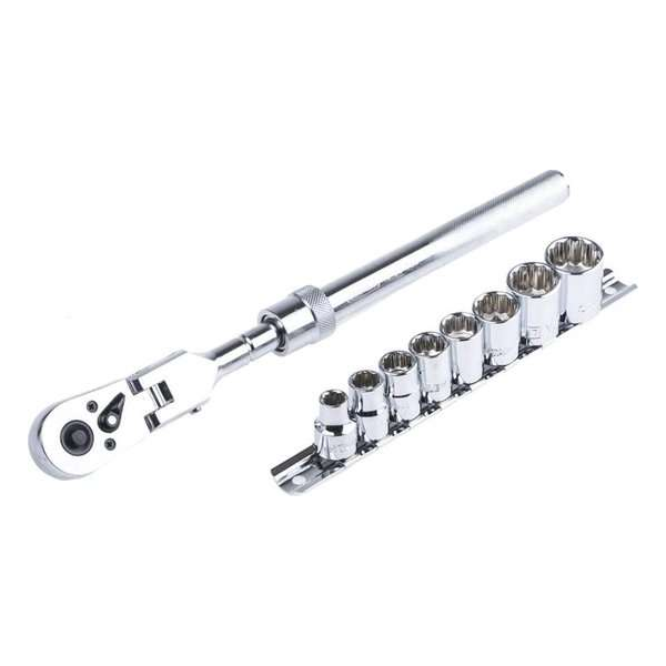 STANLEY - 1/4" Uitschuifbare Ratelsleutel (9 delige Set)