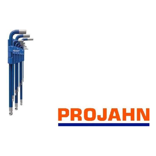 Inbussleutel-set Projahn, 9-delig, voor binnen-6kant 1,5-10 mm, lang, S2-staal Inbussleutel-set Projahn, 9-delig, voor binnen-6kant 1,5-10 mm, lang, S2-staal