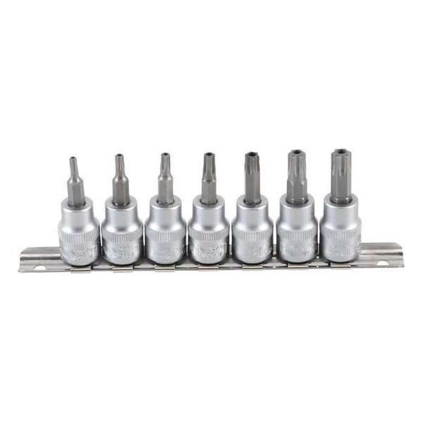 Torx doppenset 7 delig 3/8" (met boring) BGS 9341 Torx doppenset 7 delig 3/8" (met boring) BGS 9341