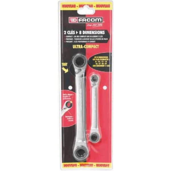 FACOM Set van 2 Cuatro-sleutels FACOM Set van 2 Cuatro-sleutels