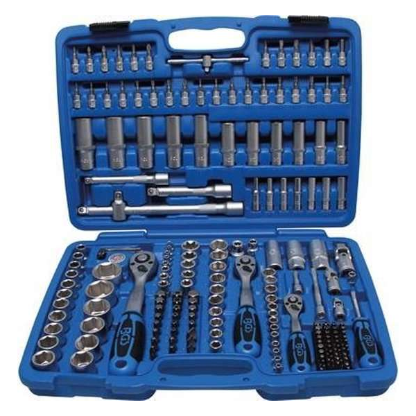 Dopsleutelset (engels/ inch/ SAE) 1/4" + 1/2" + 3/8"  192 delig BGS 2245