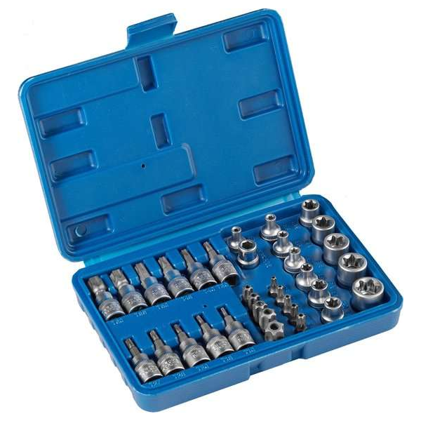 TecTake - 34-dlg interne en externe Torx Doppenset - 402447 TecTake - 34-dlg interne en externe Torx Doppenset - 402447