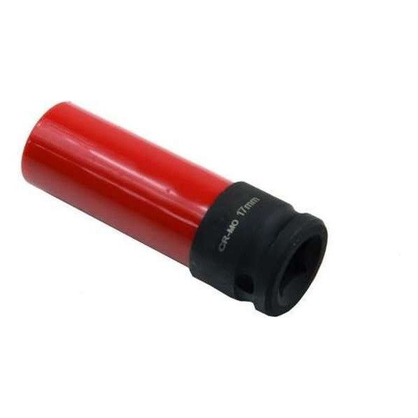 Krachtdop 17 mm met teflon berscherming voor Mercedes wielbouten 1/2" Krachtdop 17 mm met teflon berscherming voor Mercedes wielbouten 1/2"
