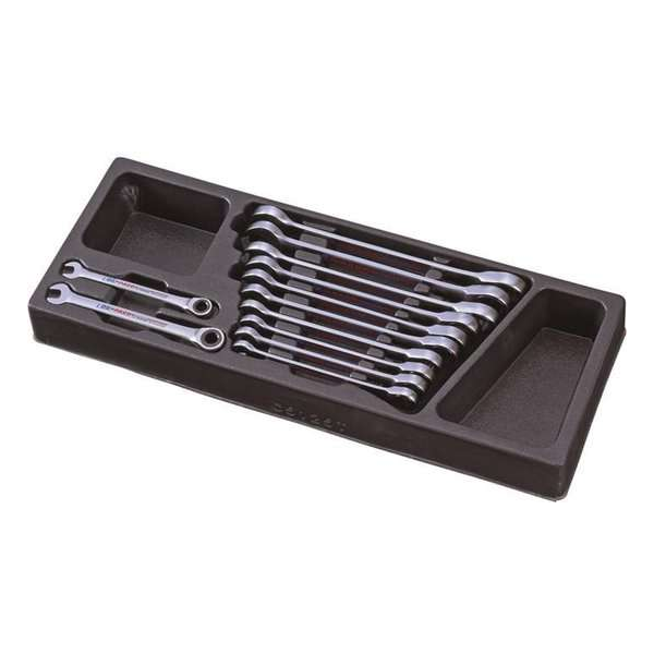 Huvema MIT Platte steek-ringratel sleutel set, 12-delig PAC5124T Huvema MIT Platte steek-ringratel sleutel set, 12-delig PAC5124T