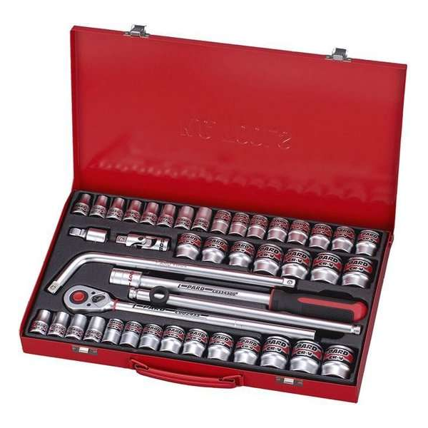 Huvema 1/2'' Zeskants dopsleutelset, 43-delig - PAC4431 Huvema 1/2'' Zeskants dopsleutelset, 43-delig - PAC4431