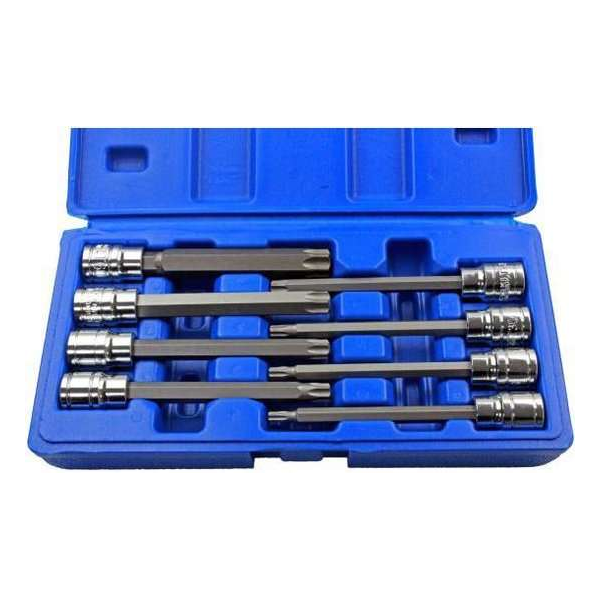 Torx doppenset lang 110 mm 3/8" 8-delig Torx doppenset lang 110 mm 3/8" 8-delig