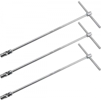 Smoos® T-sleutel 10 mm met cardangewricht - 3 stuks - RVS - Zilver