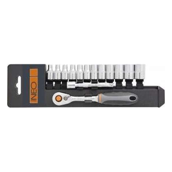 NEO doppenset 14 dlg, 1/4 aansluiting 4-13mm NEO doppenset 14 dlg, 1/4 aansluiting 4-13mm