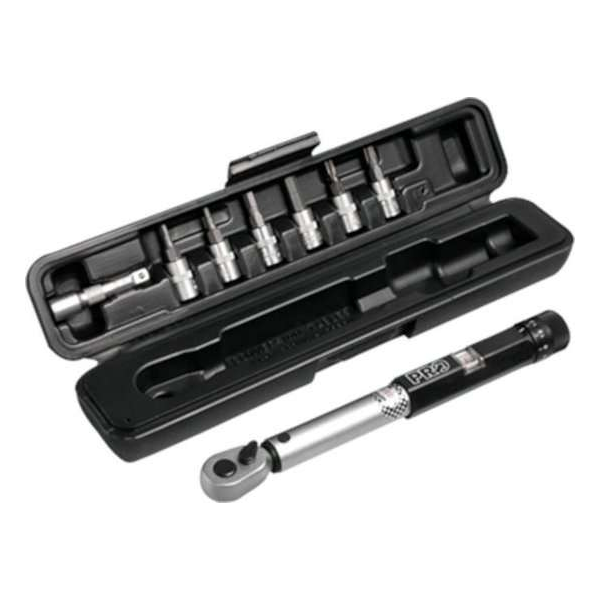 Pro Momentsleutel 3-15 Nm Staal Zwart/zilver 8-delig Pro Momentsleutel 3-15 Nm Staal Zwart/zilver 8-delig