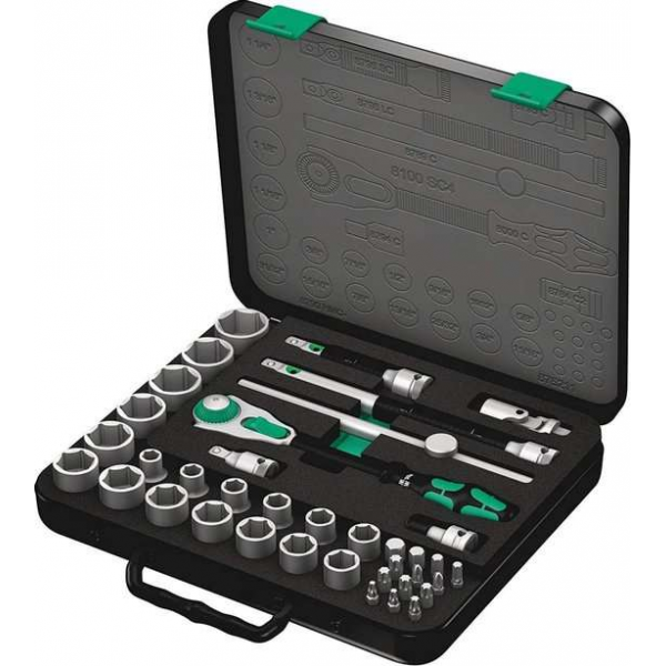 Wera 8100 SC 4 Zyklop Speed- ratelset, 1/2" aandrijving Wera 8100 SC 4 Zyklop Speed- ratelset, 1/2" aandrijving