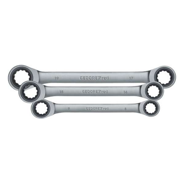 Gedore RED R07405006 6-delige Ring-/steekratelsleutelset - 8-19mm Gedore RED R07405006 6-delige Ring-/steekratelsleutelset - 8-19mm