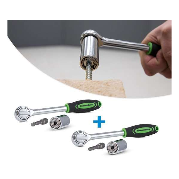 Hammersmith PowerGrip 2 sets Universele Dopsleutel - Universal Sockets - Gereedschapskist Hammersmith PowerGrip 2 sets Universele Dopsleutel - Universal Sockets - Gereedschapskist