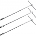 Smoos® T-sleutel 8 mm met cardangewricht  - 3 stuks - RVS - Zilver