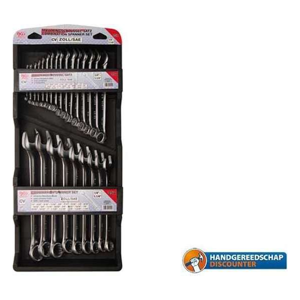 Steek ringsleutelset (engels) 25 delig BGS 30101 Steek ringsleutelset (engels) 25 delig BGS 30101