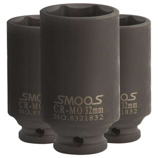 Smoos® Diepe krachtdop 11 mm 1/2 opname - 3 stuks Smoos® Diepe krachtdop 11 mm 1/2 opname - 3 stuks