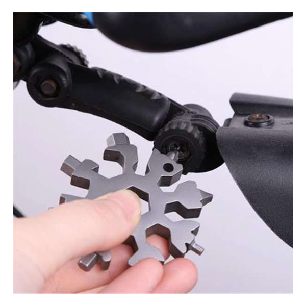 Schroevendraaier Multi Tool Sneeuwvlok - Flesopener Snowflake Roestvrij Staal Met Sleutelhanger Schroevendraaier Multi Tool Sneeuwvlok - Flesopener Snowflake Roestvrij Staal Met Sleutelhanger