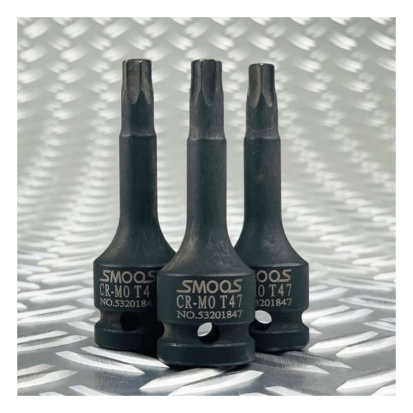 Smoos® Losse inwendige T47 torx krachtdop met 1/2 opname - 3 stuks Smoos® Losse inwendige T47 torx krachtdop met 1/2 opname - 3 stuks
