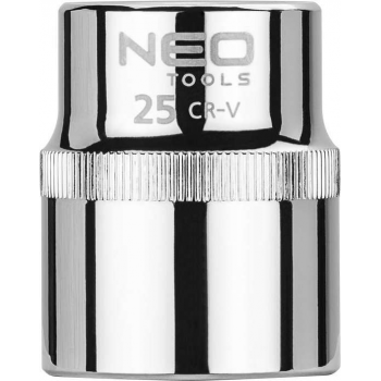 Neo Tools Dop 25 1/2 Aansluiting Zeskant DIN 3124 CRV Staal TUV M+T