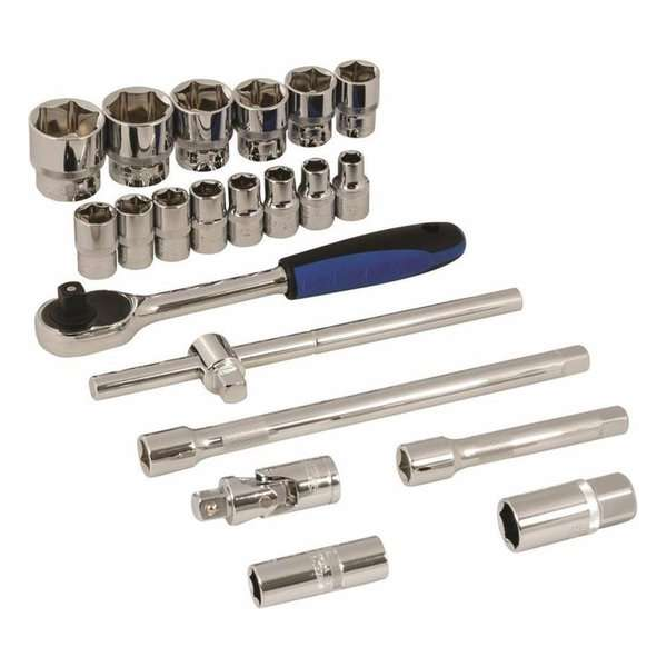 "Silverline 21-delige 1/2" metrische dopsleutel set" "Silverline 21-delige 1/2" metrische dopsleutel set"