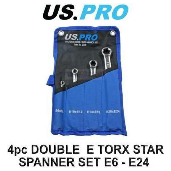 Torx Ringsleutelset E6 tot E24 4-delig Torx Ringsleutelset E6 tot E24 4-delig