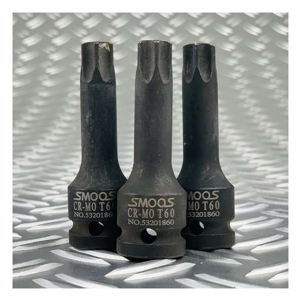 Smoos® Losse inwendige T70 torx krachtdop met 1/2 opname - 3 stuks Smoos® Losse inwendige T70 torx krachtdop met 1/2 opname - 3 stuks
