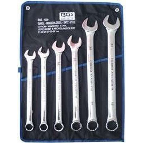 BGS Ringsteeksleutelset - Extra lang - 6-delig - Roltas - Mat verchroomd BGS Ringsteeksleutelset - Extra lang - 6-delig - Roltas - Mat verchroomd