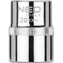 Neo Tools Dop 20 1/2 Aansluiting Zeskant DIN 3124 CRV Staal TUV M+T