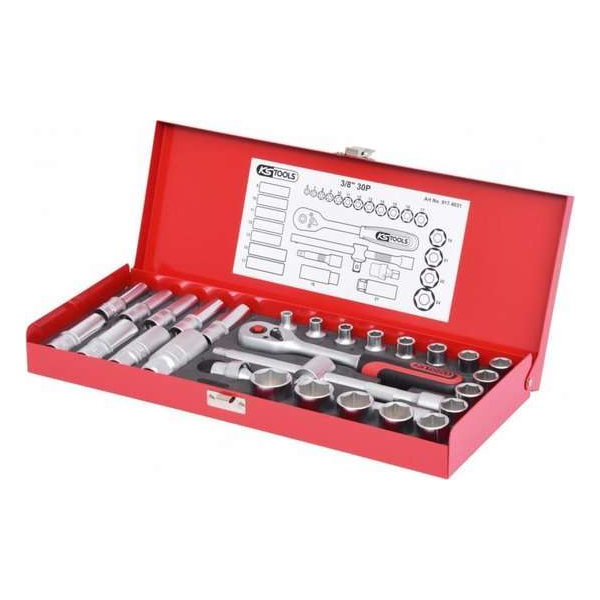 KS Tools 3/8 dopsleutelset 30-dlg 917.4031 KS Tools 3/8 dopsleutelset 30-dlg 917.4031