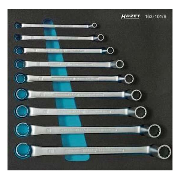 Gereedschapsmodule 163-101/ 9 dubbele ringsleutels Hazet Gereedschapsmodule 163-101/ 9 dubbele ringsleutels Hazet