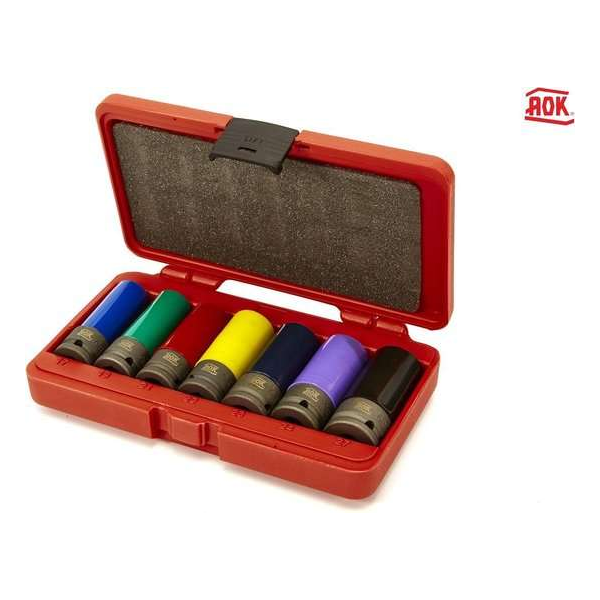 7 Delige Professionele 1/2" Lange Krachtdoppenset 7 Delige Professionele 1/2" Lange Krachtdoppenset