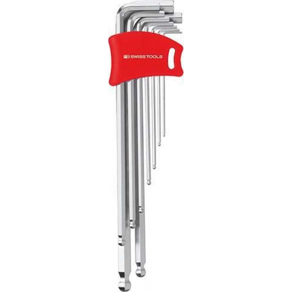 PB Swiss Tools Stiftsleutelset binnenzeskant 9 delig kogelkop PB Swiss Tools Stiftsleutelset binnenzeskant 9 delig kogelkop