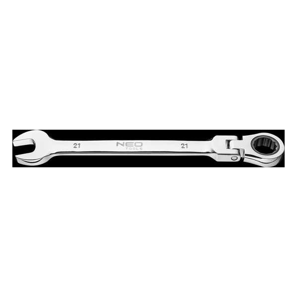 NEO steek/ratelsleutel 21mm knik met knik nek NEO steek/ratelsleutel 21mm knik met knik nek