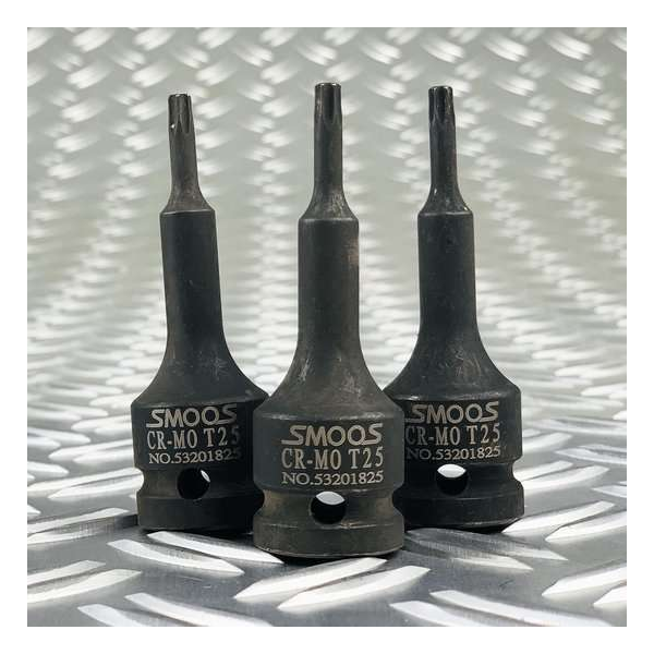 Smoos® Losse inwendige T20 torx krachtdop met 1/2 opname - 3 stuks Smoos® Losse inwendige T20 torx krachtdop met 1/2 opname - 3 stuks